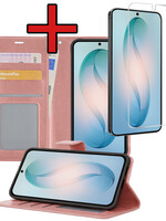 BTH BTH Samsung Galaxy S26 Hoesje Bookcase Met Screenprotector - Rose Goud