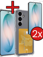 BTH BTH Samsung Galaxy S26 Plus Hoesje Pashouder Met 2x Screenprotector