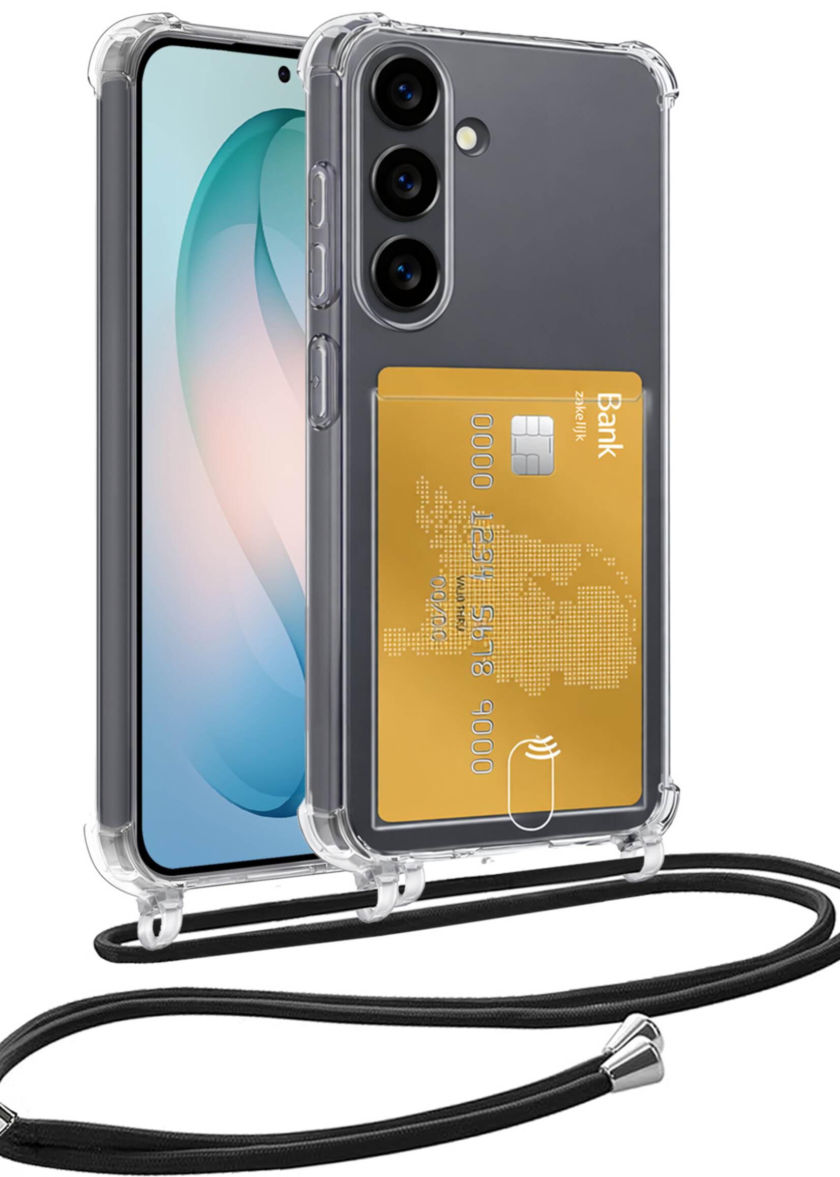 BTH BTH Samsung Galaxy S26 Plus Hoesje Pashouder met Koord