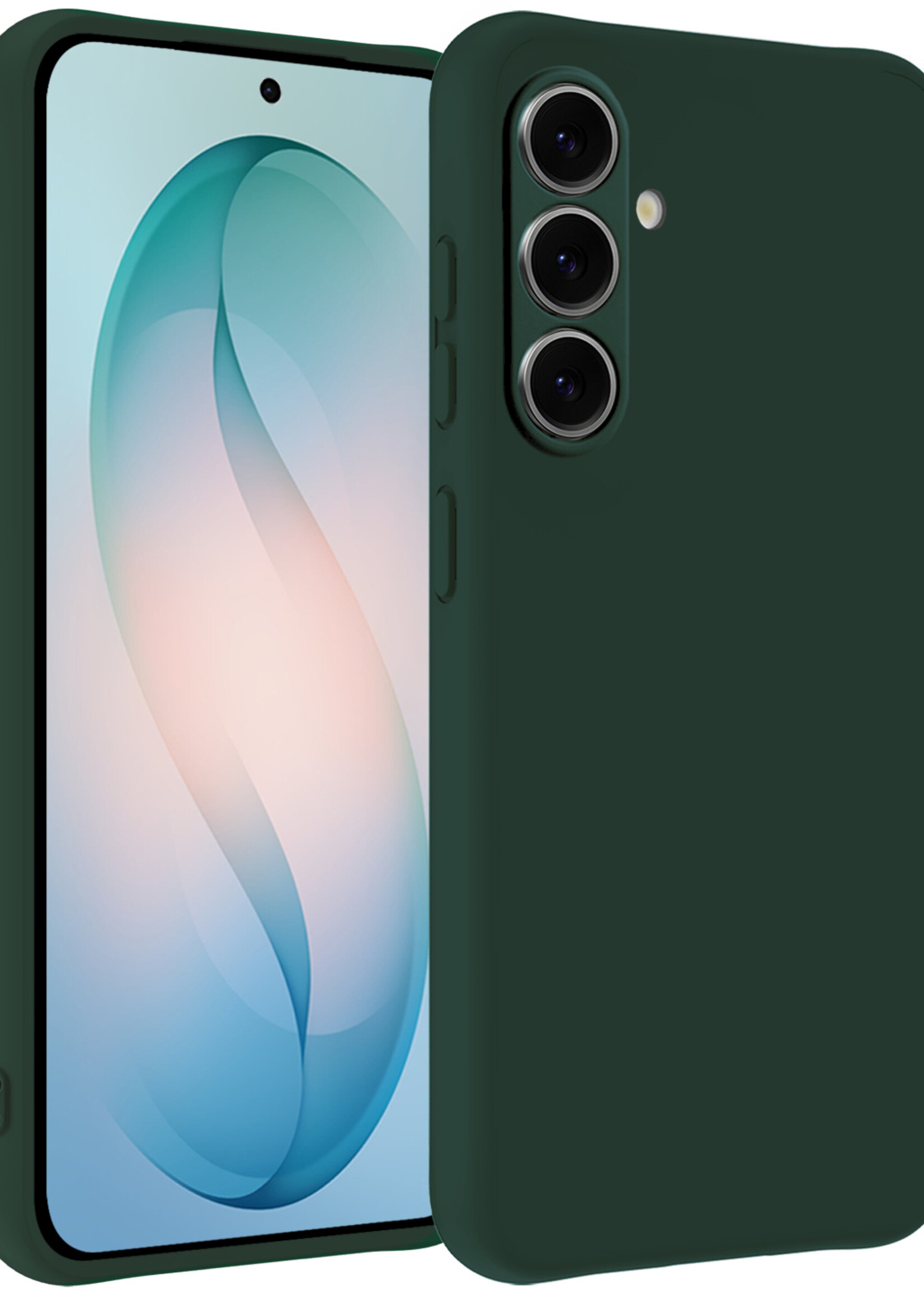 BTH BTH Samsung Galaxy S26 Plus Hoesje Siliconen - Donkergroen