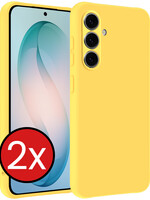 BTH BTH Samsung Galaxy S26 Plus Hoesje Siliconen - Geel - 2 PACK