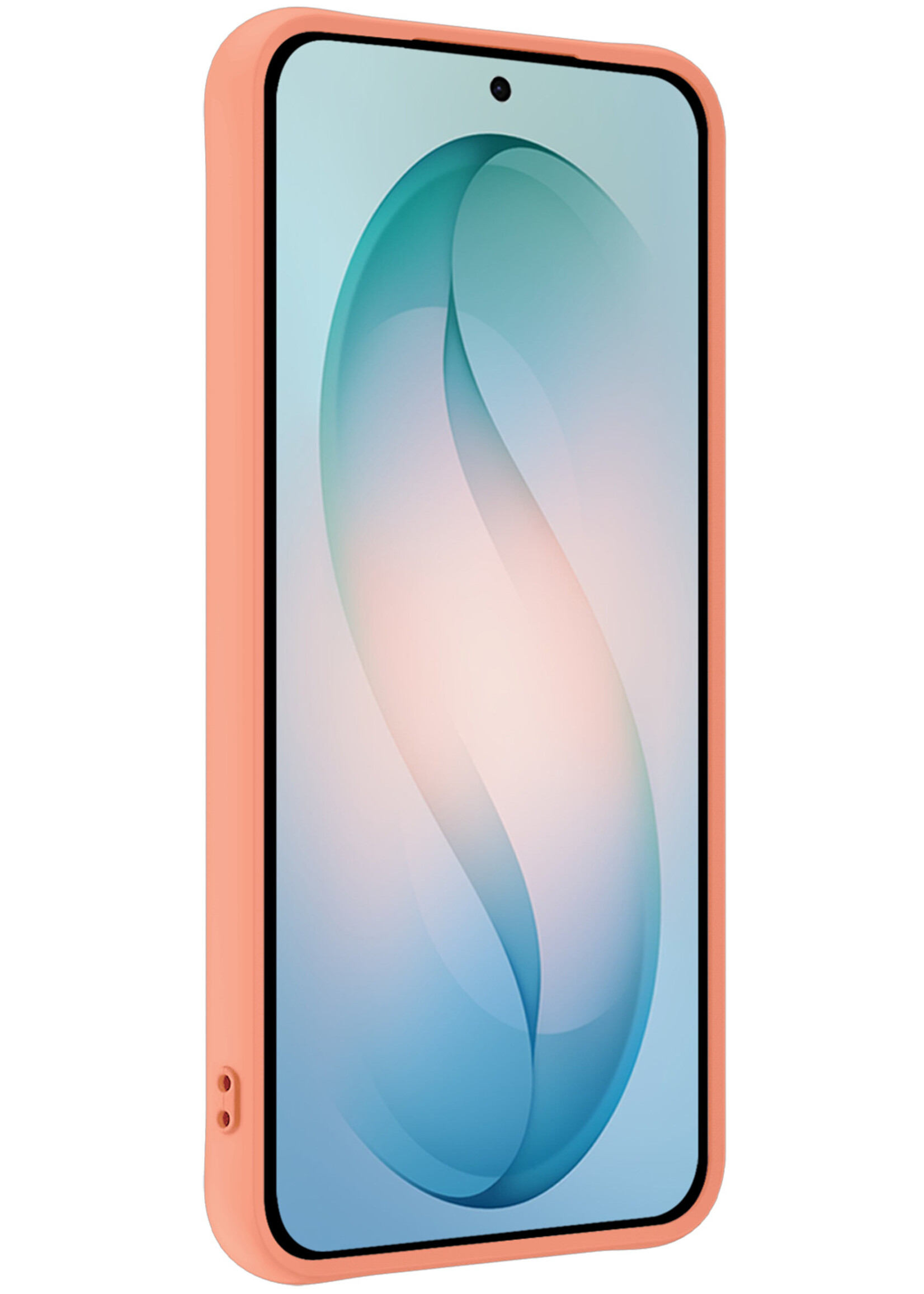 BTH BTH Samsung Galaxy S26 Plus Hoesje Siliconen - Perzik - 2 PACK