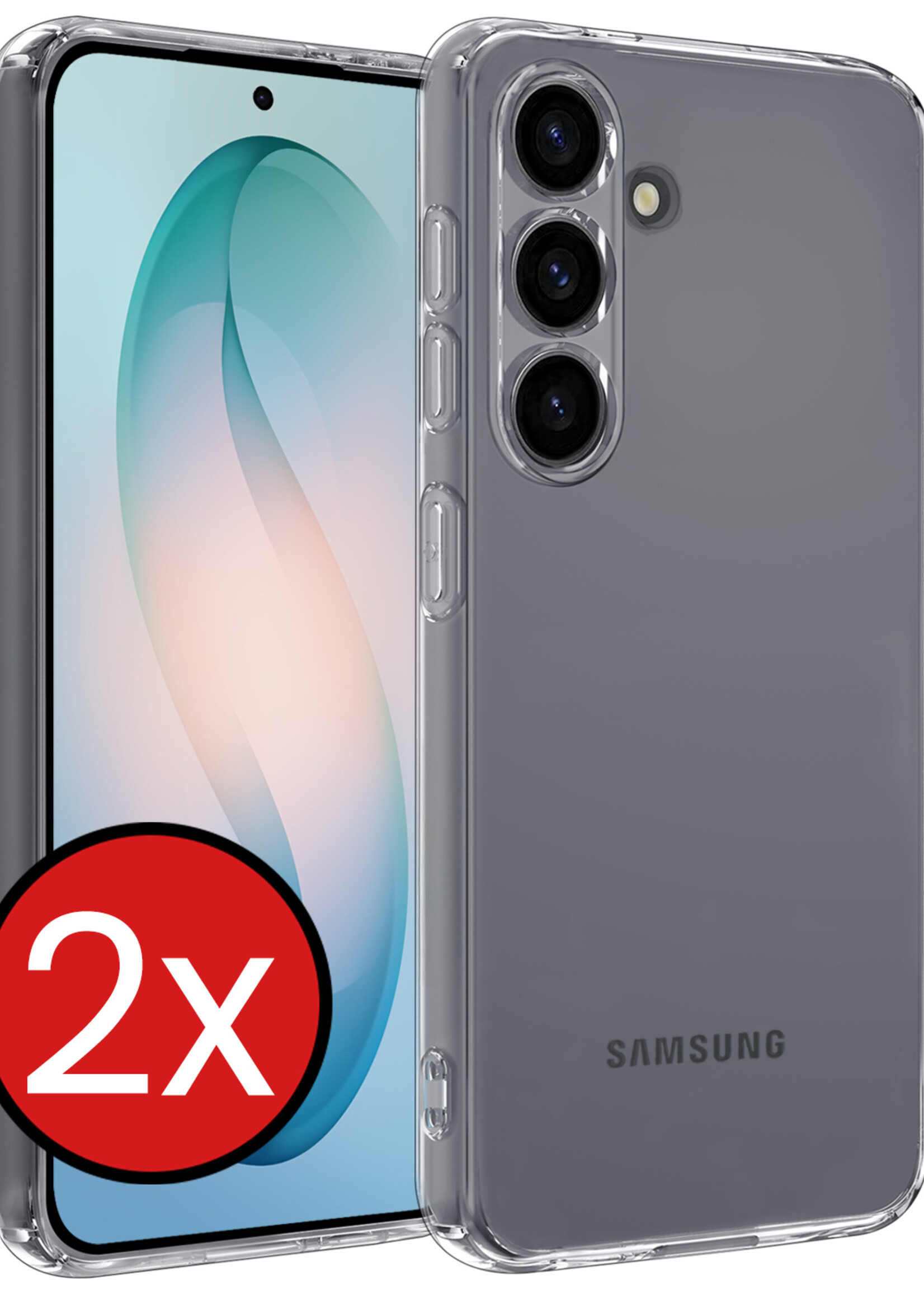 BTH BTH Samsung Galaxy S26 Plus Hoesje Siliconen - Transparant - 2 PACK