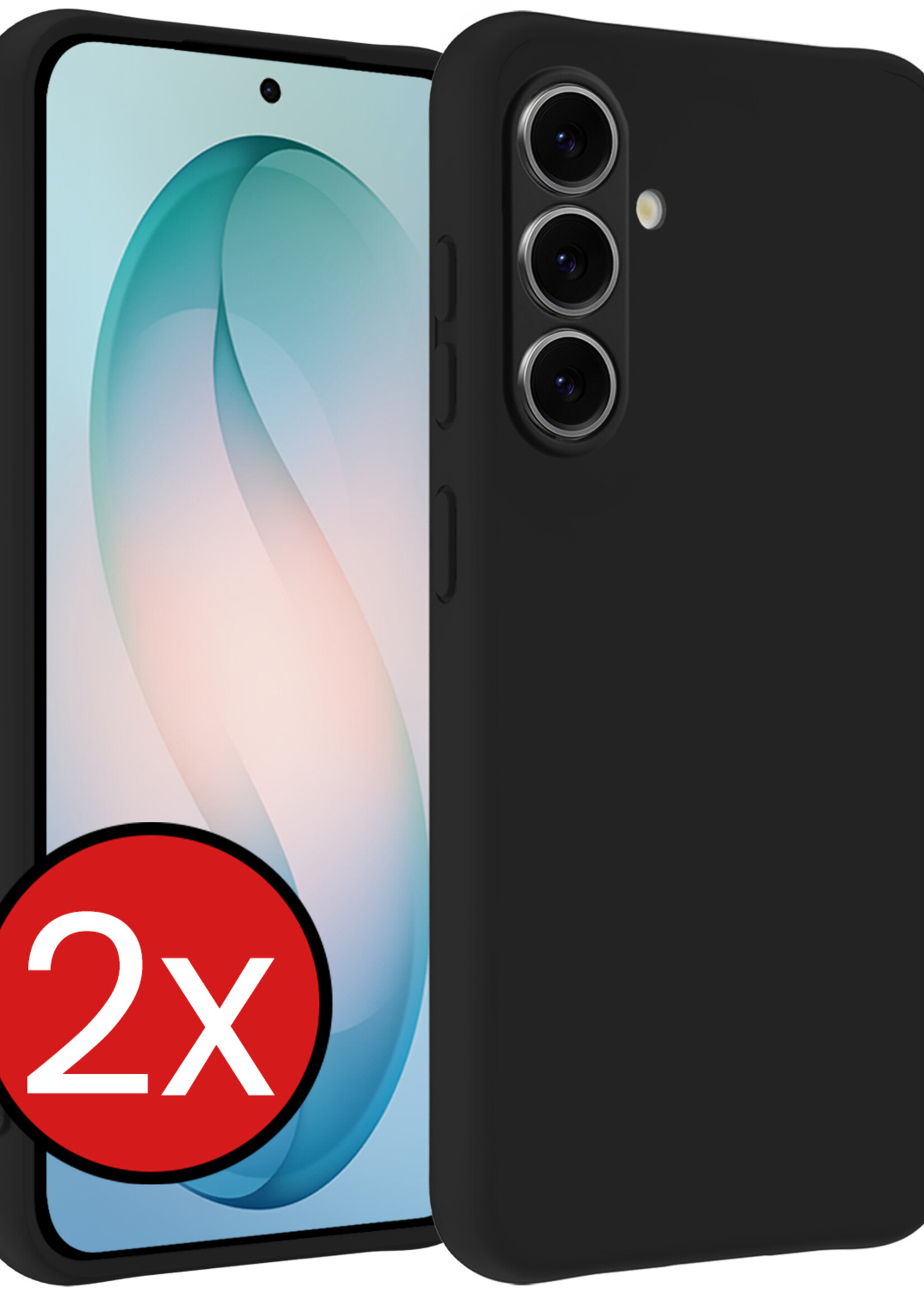 BTH BTH Samsung Galaxy S26 Plus Hoesje Siliconen - Zwart - 2 PACK