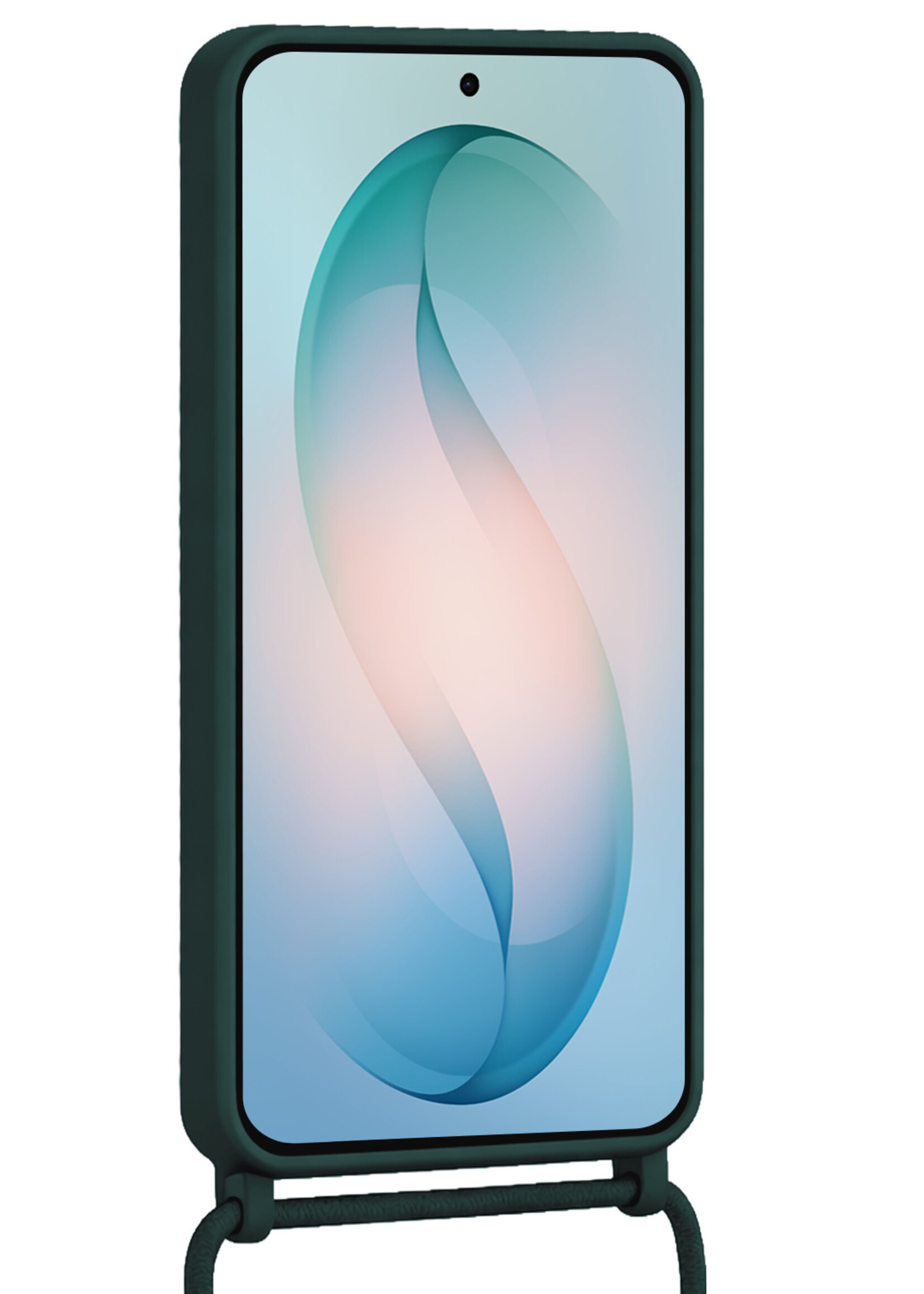 BTH BTH Samsung Galaxy S26 Plus Hoesje Pashouder met Koord - Donkergroen