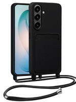 BTH BTH Samsung Galaxy S26 Plus Hoesje Pashouder met Koord - Zwart