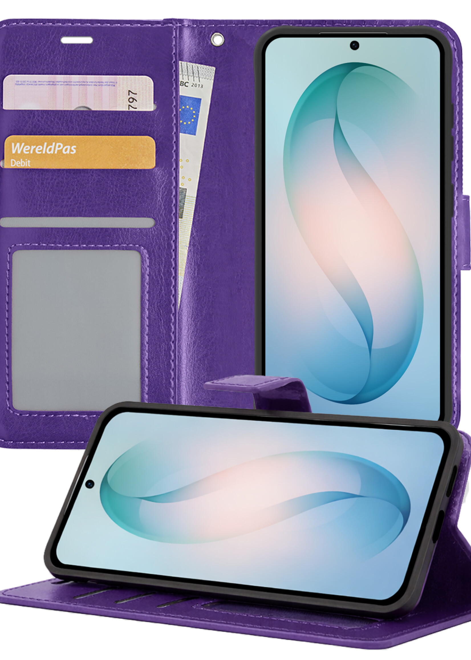 BTH BTH Samsung Galaxy S26 Plus Hoesje Bookcase - Paars