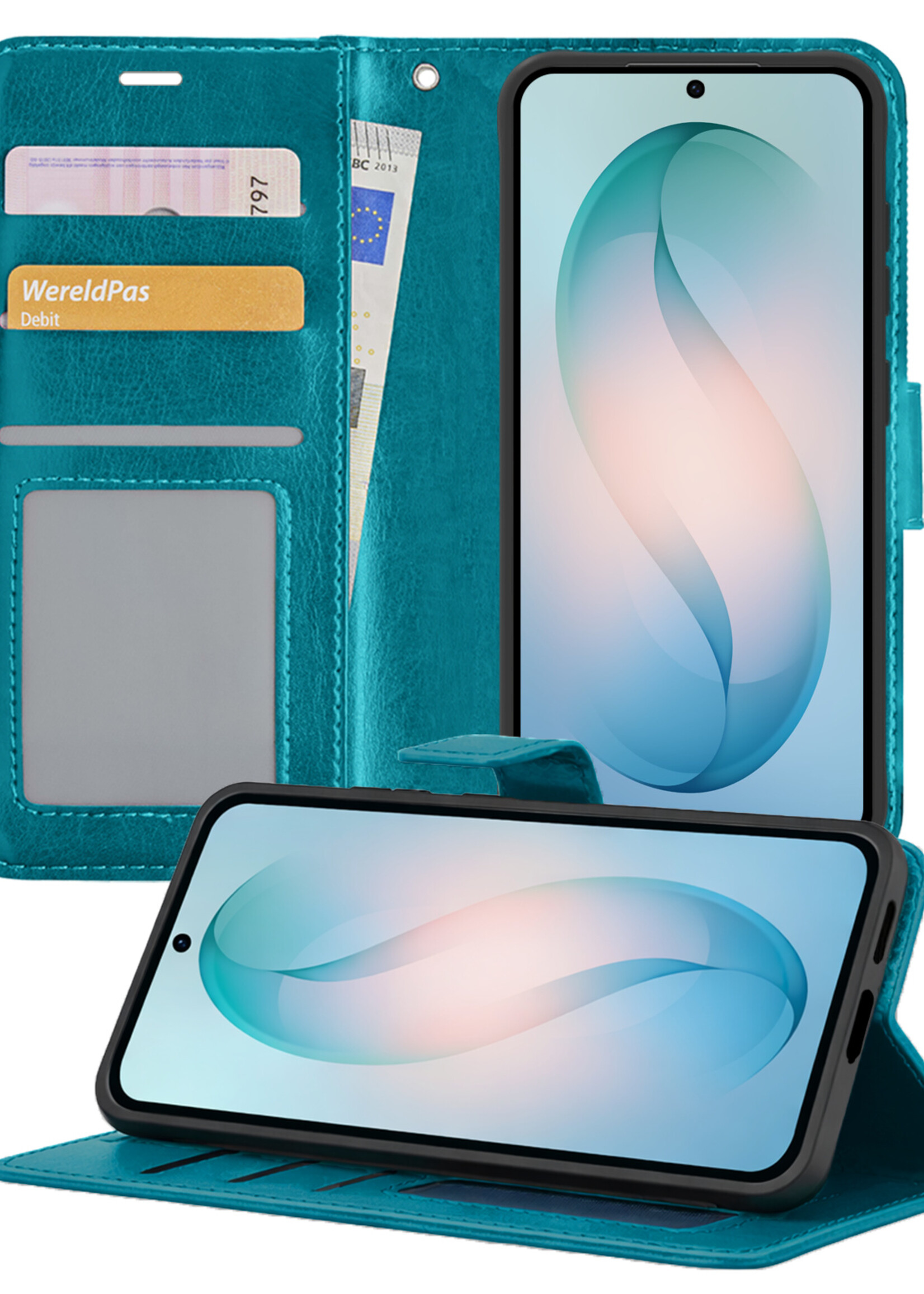 BTH BTH Samsung Galaxy S26 Plus Hoesje Bookcase - Turquoise