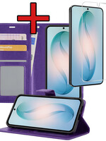 BTH BTH Samsung Galaxy S26 Plus Hoesje Bookcase Met Screenprotector - Paars