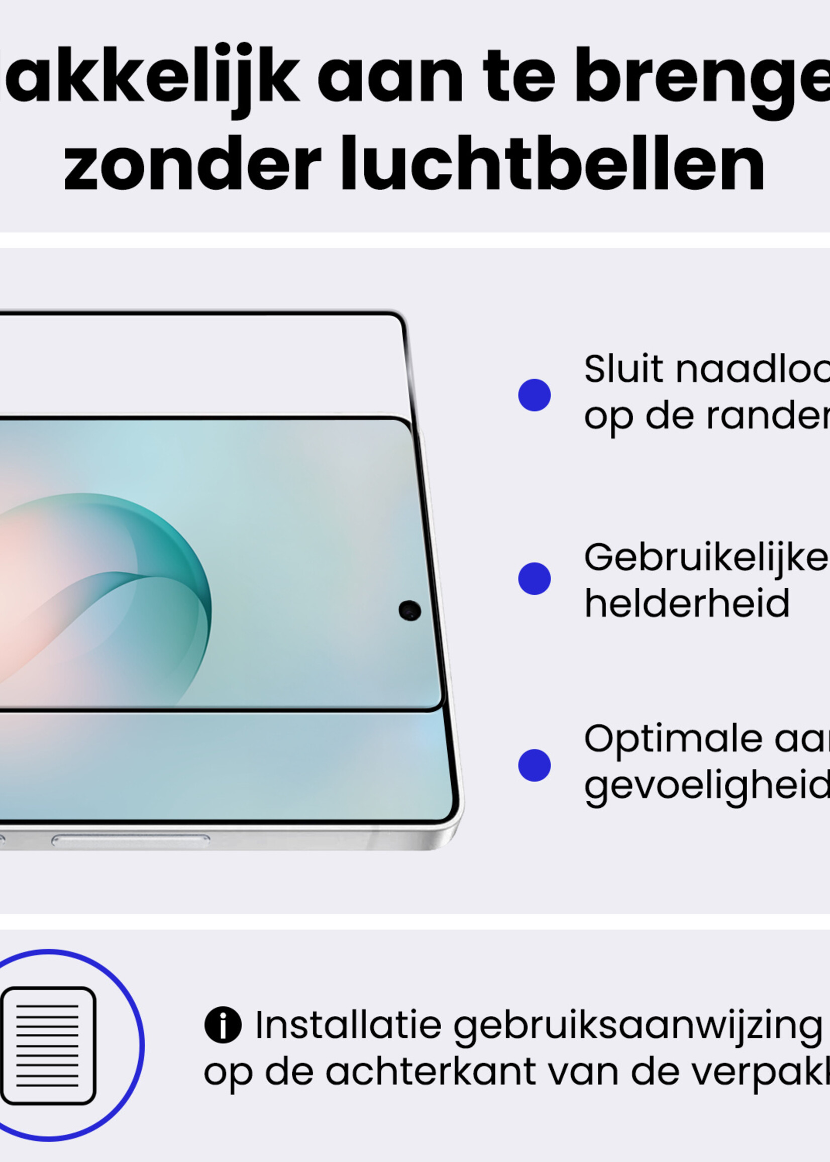BTH BTH Samsung Galaxy S26 Ultra Screenprotector Glas Full Cover - 2 PACK