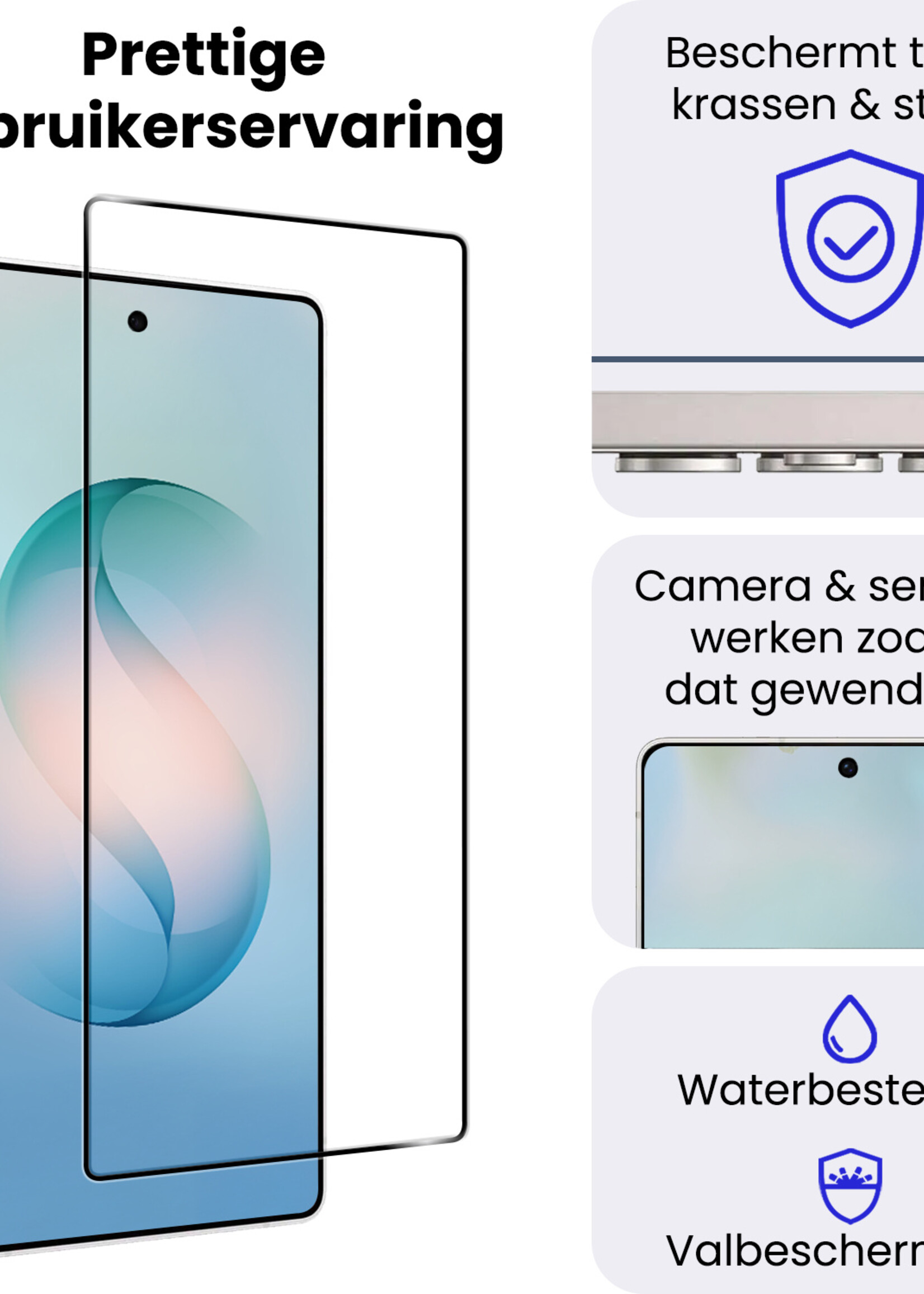 BTH BTH Samsung Galaxy S26 Ultra Screenprotector Glas Full Cover - 2 PACK