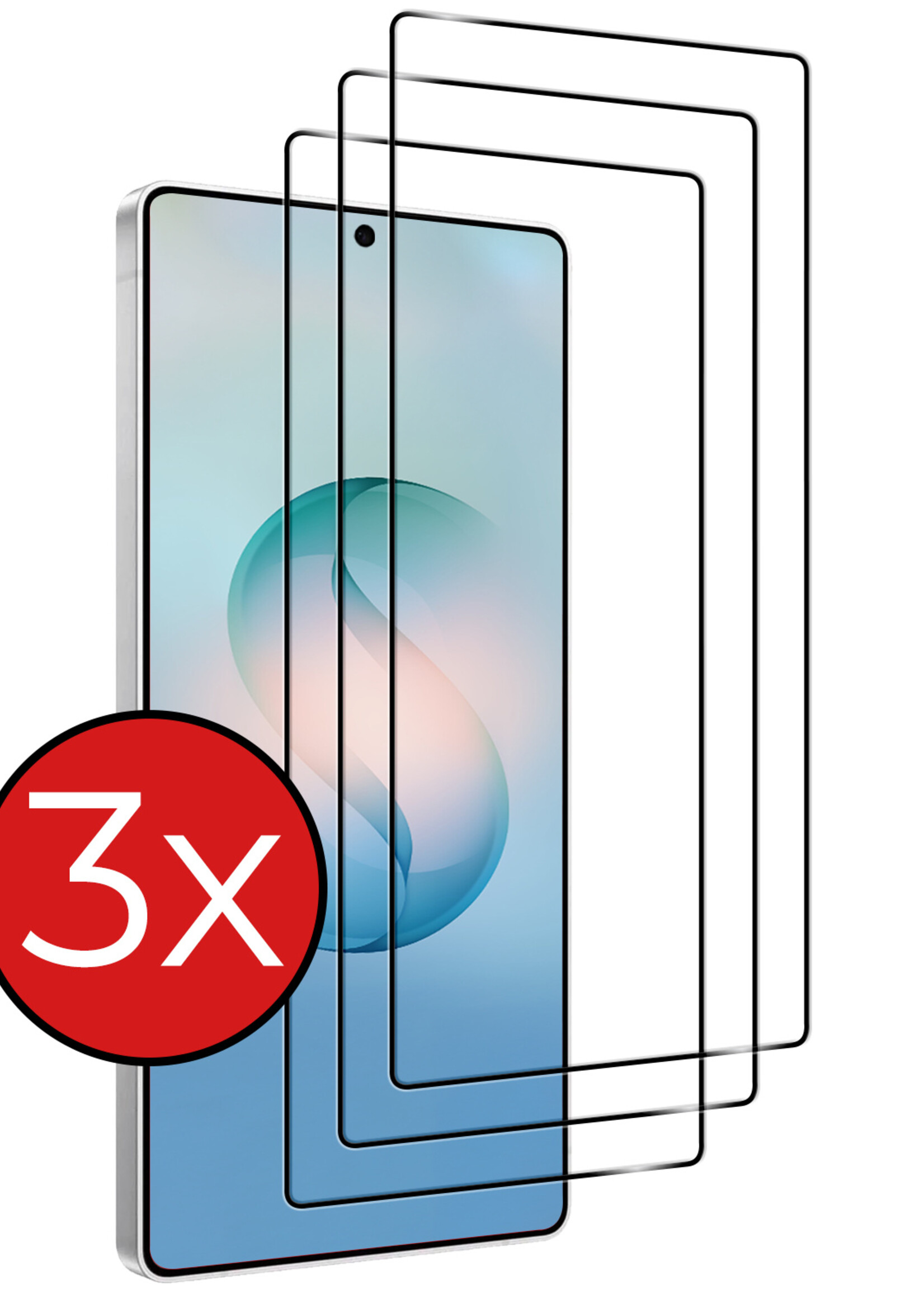 BTH BTH Samsung Galaxy S26 Ultra Screenprotector Glas Full Cover - 3 PACK