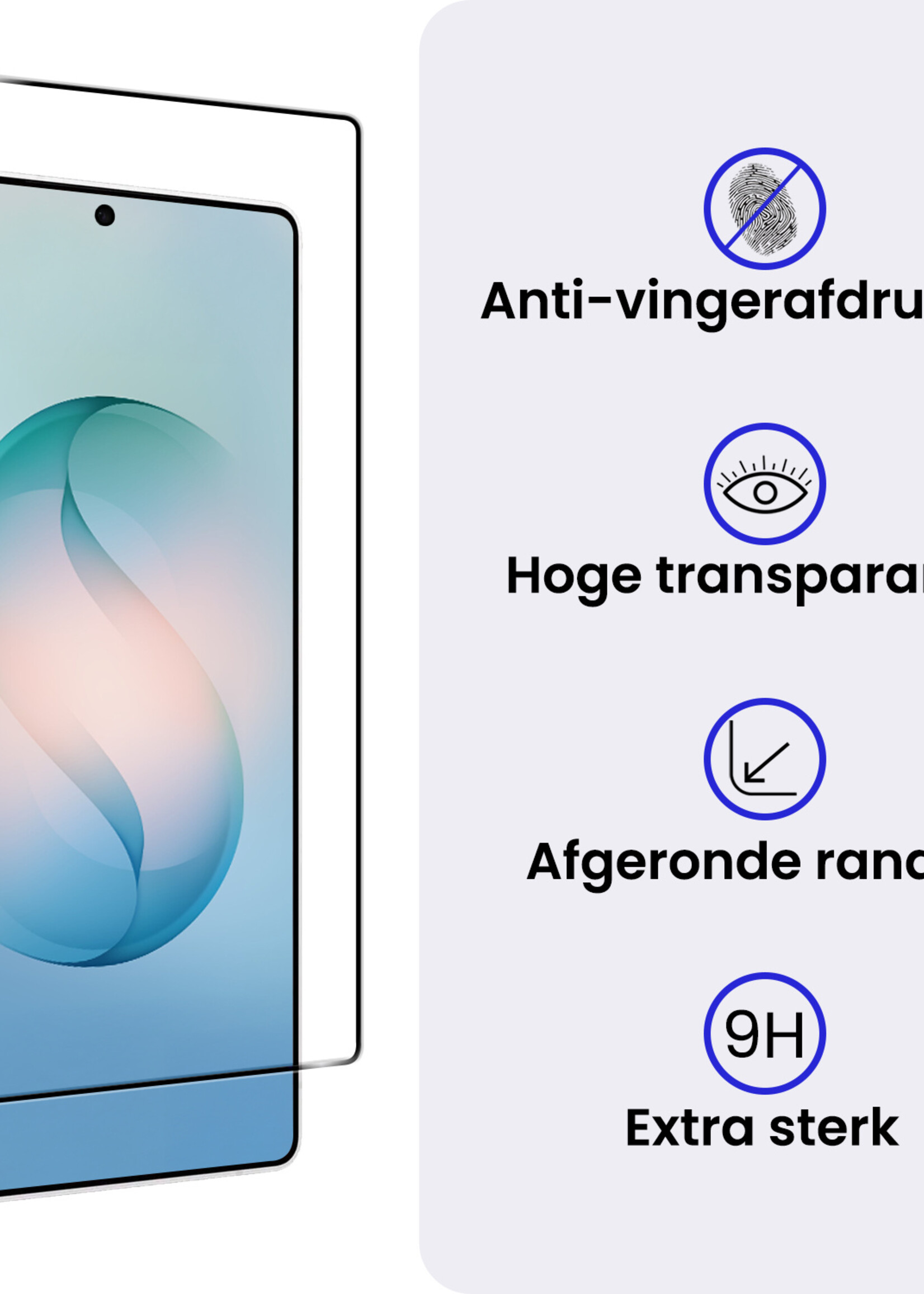 BTH BTH Samsung Galaxy S26 Ultra Screenprotector Glas Full Cover - 3 PACK