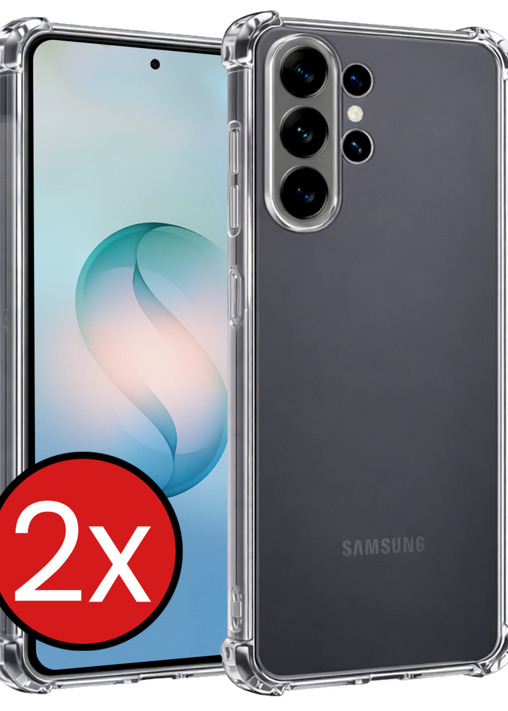 BTH BTH Samsung Galaxy S26 Ultra Hoesje Shockproof - Transparant - 2 PACK
