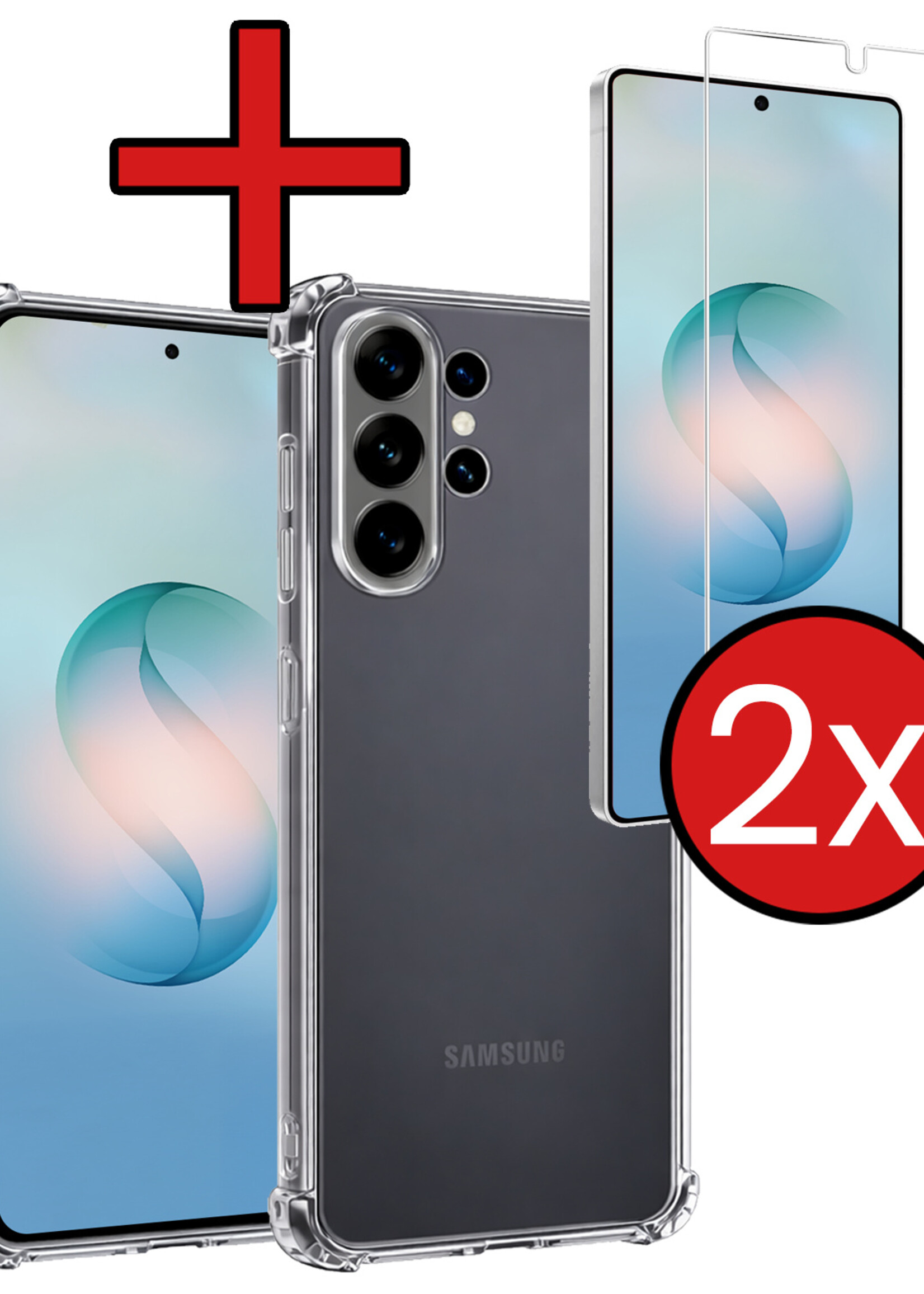 BTH BTH Samsung Galaxy S26 Ultra Hoesje Shockproof Met 2x Screenprotector