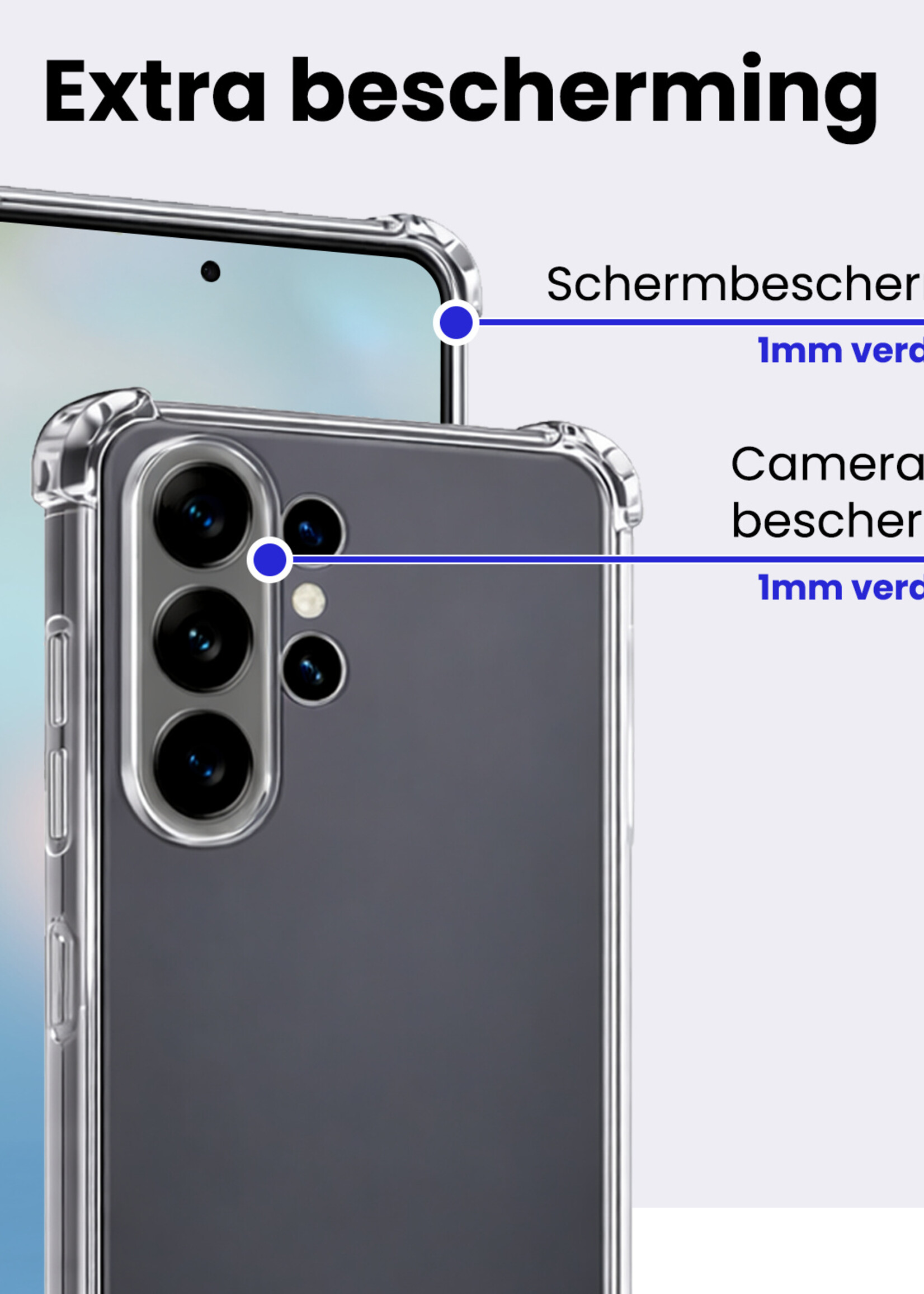 BTH BTH Samsung Galaxy S26 Ultra Hoesje Shockproof Met 2x Screenprotector