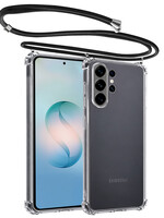 BTH BTH Samsung Galaxy S26 Ultra Hoesje Transparant Shockproof Met Zwart Koord