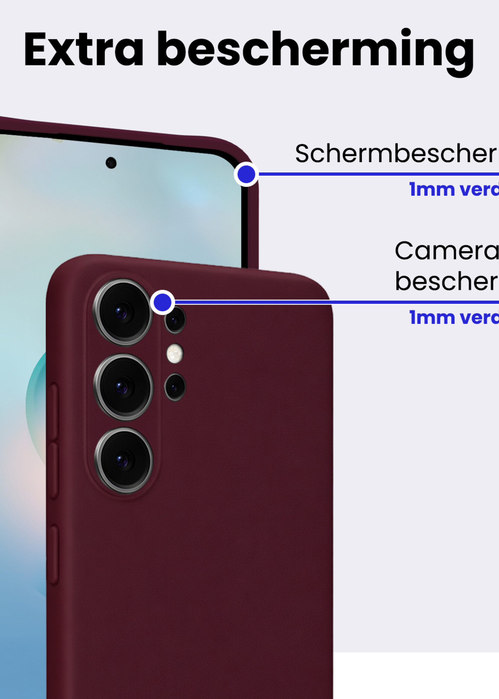 BTH BTH Samsung Galaxy S26 Ultra Hoesje Siliconen - Aubergine