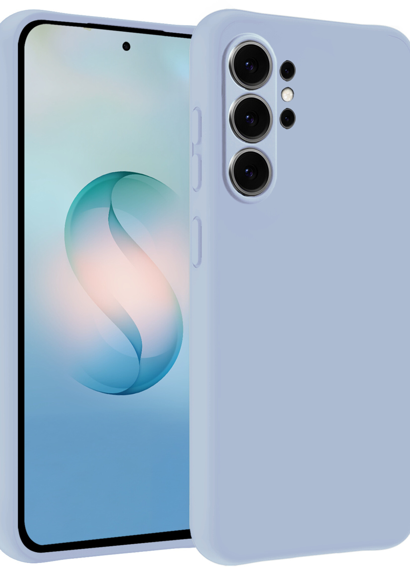 BTH BTH Samsung Galaxy S26 Ultra Hoesje Siliconen - Lichtblauw