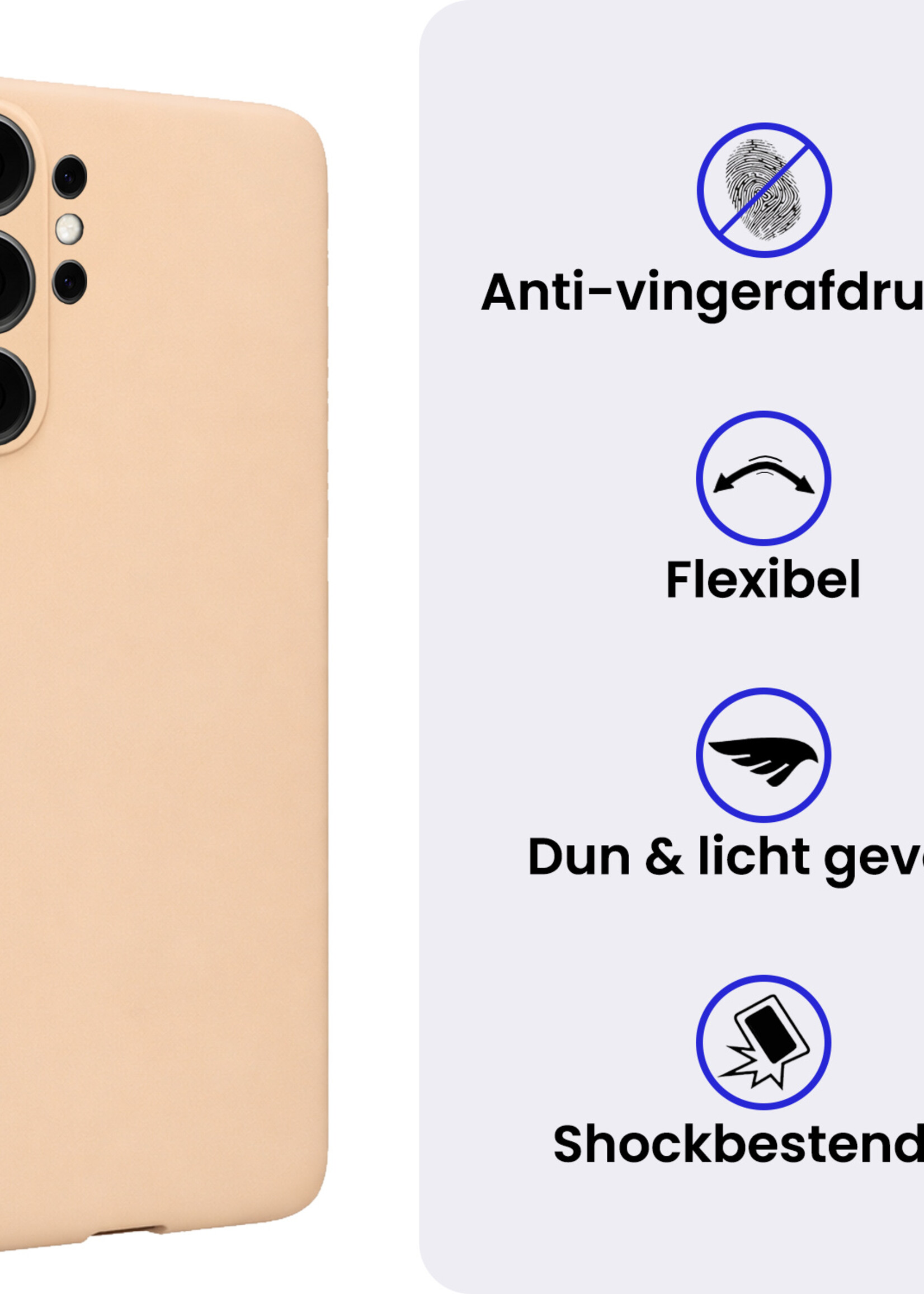 BTH BTH Samsung Galaxy S26 Ultra Hoesje Siliconen - Zand