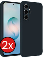 BTH BTH Samsung Galaxy S26 Ultra Hoesje Siliconen - Donkerblauw - 2 PACK