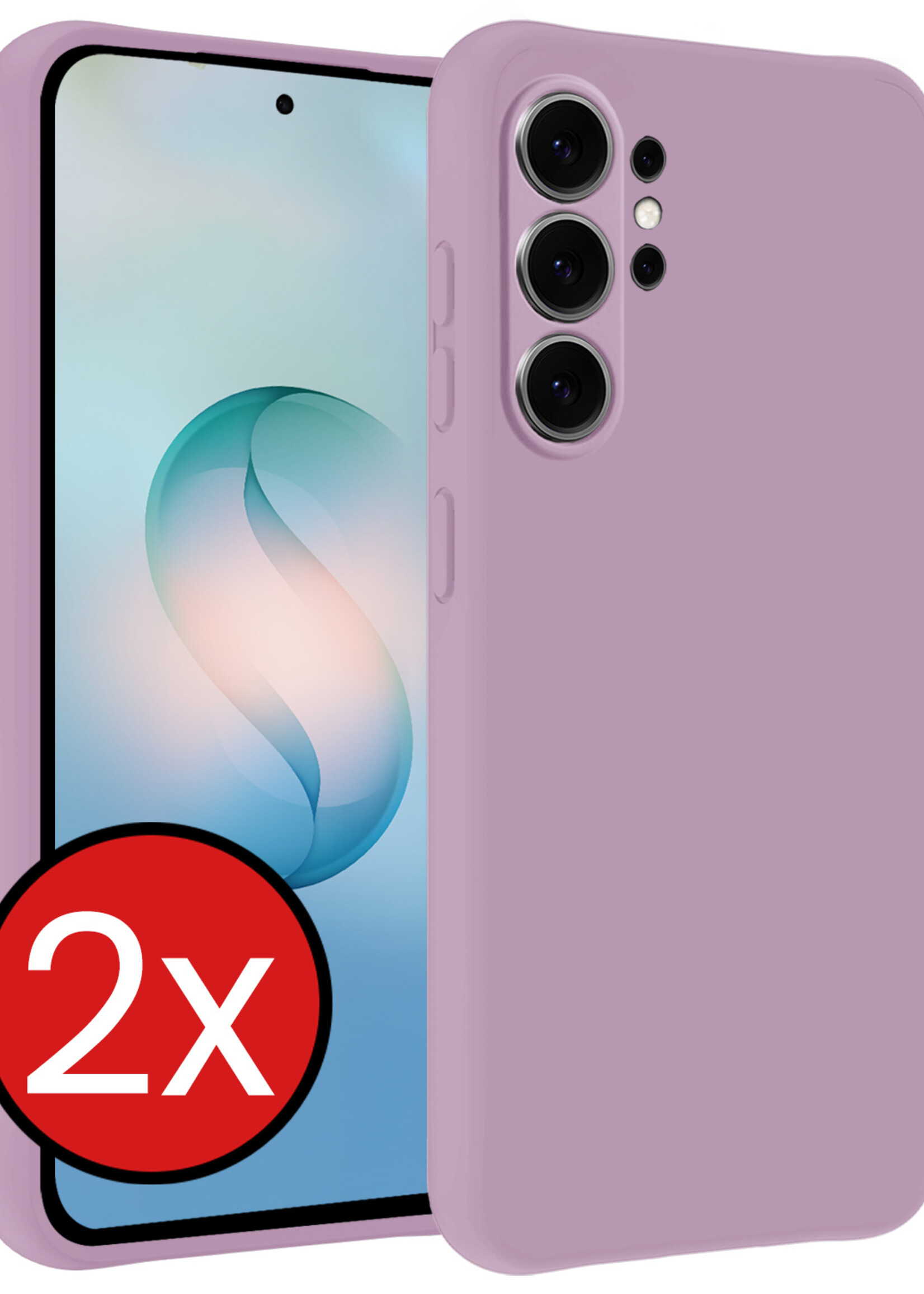 BTH BTH Samsung Galaxy S26 Ultra Hoesje Siliconen - Lila - 2 PACK