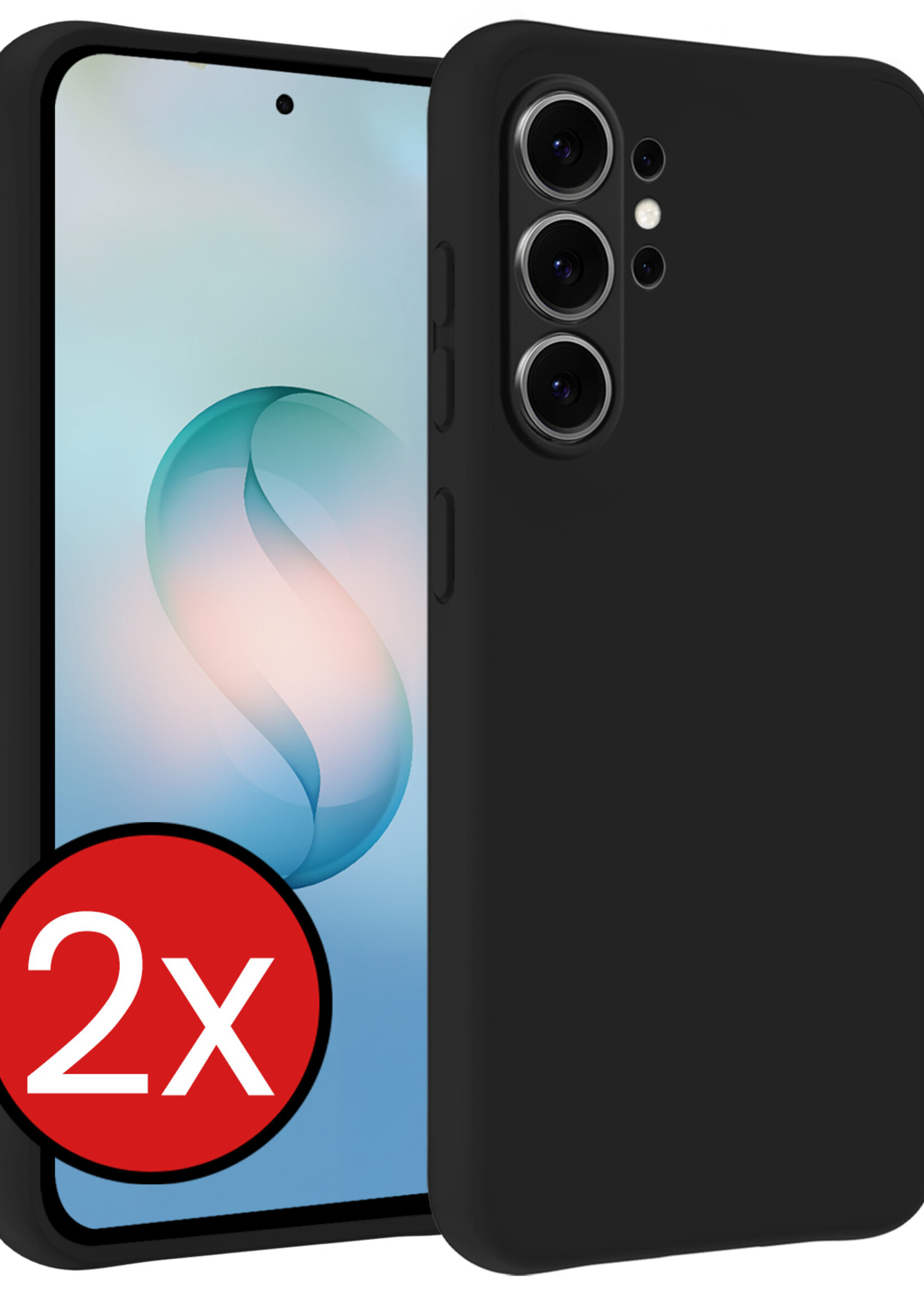 BTH BTH Samsung Galaxy S26 Ultra Hoesje Siliconen - Zwart - 2 PACK