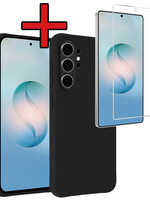 BTH BTH Samsung Galaxy S26 Ultra Hoesje Siliconen Met Screenprotector - Zwart