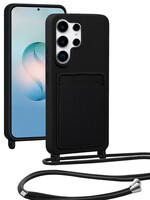 BTH BTH Samsung Galaxy S26 Ultra Hoesje Pashouder met Koord - Zwart