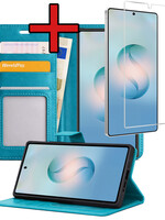 BTH BTH Samsung Galaxy S26 Ultra Hoesje Bookcase Met Screenprotector - Turquoise