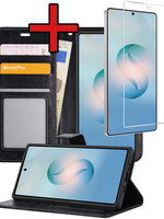 BTH BTH Samsung Galaxy S26 Ultra Hoesje Bookcase Met Screenprotector - Zwart