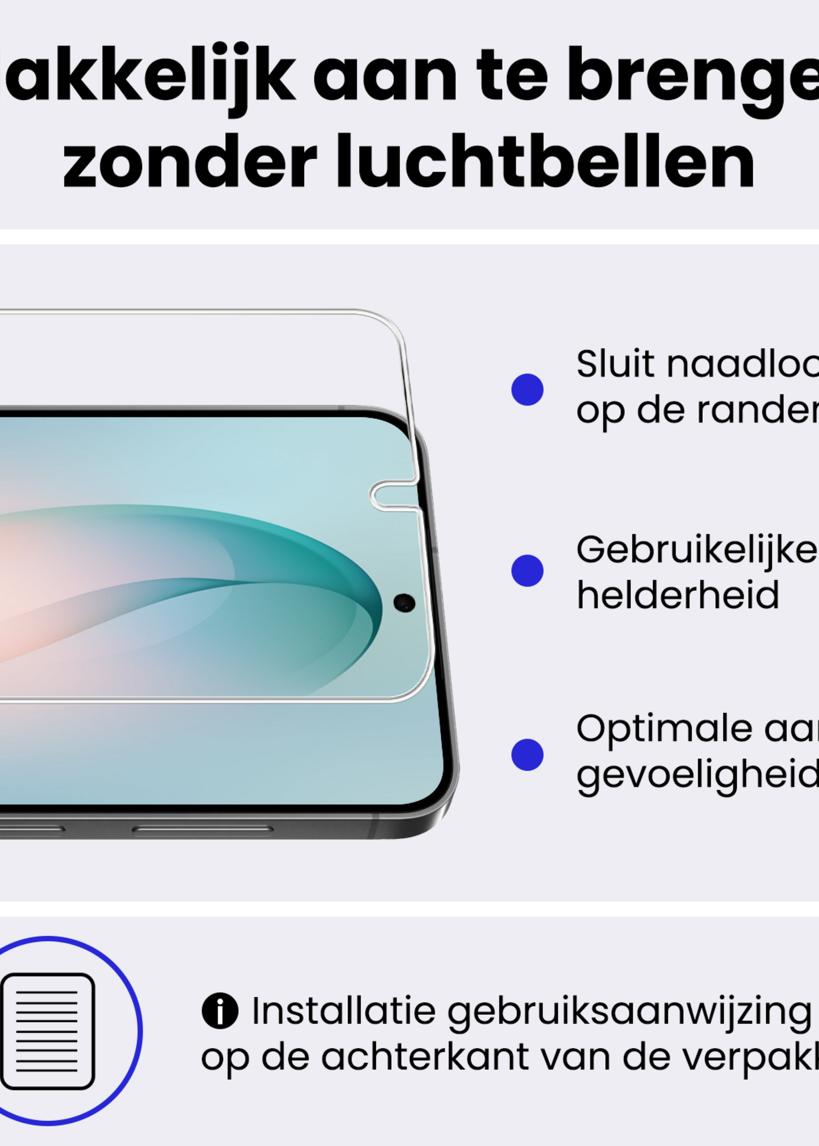 BTH BTH Samsung Galaxy S26 Plus Hoesje Siliconen Met 2x Screenprotector - Lila