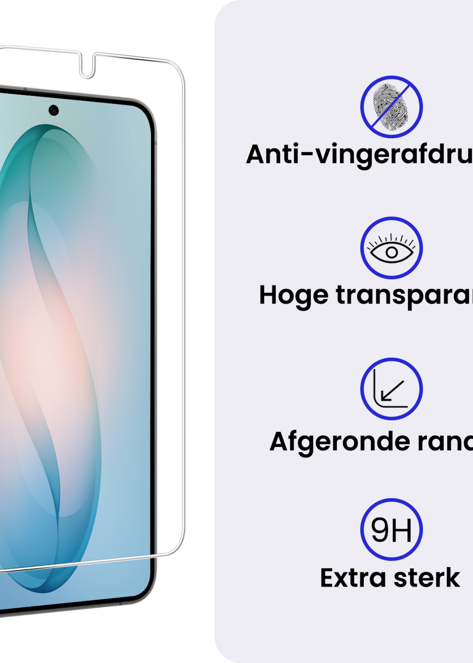 BTH BTH Samsung Galaxy S26 Plus Hoesje Siliconen Met 2x Screenprotector - Lila