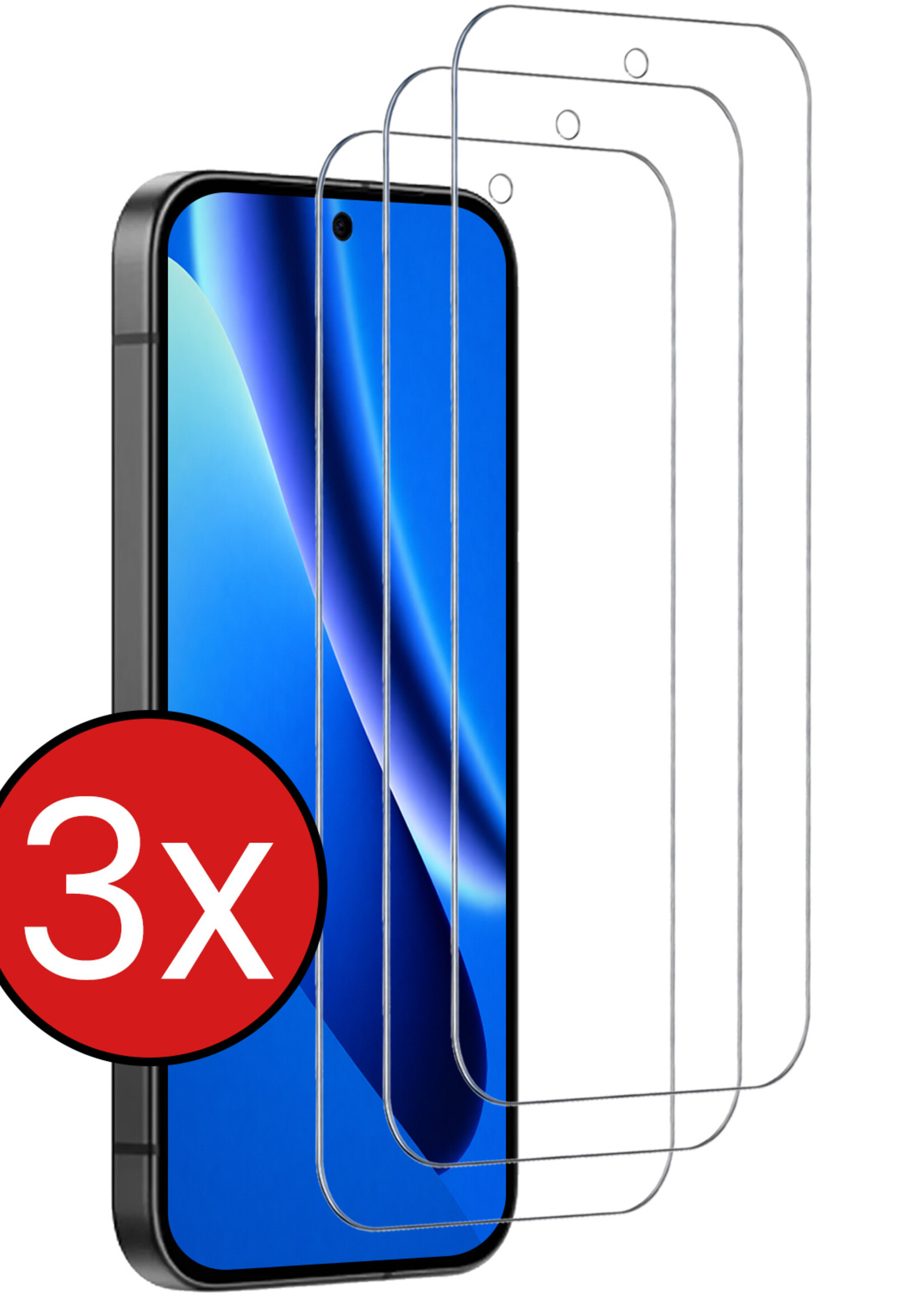 BTH BTH Google Pixel 10a Screenprotector Glas - 3 PACK