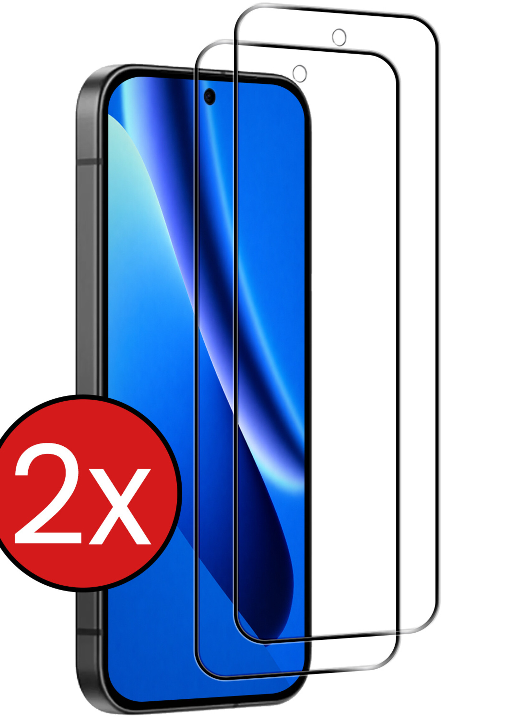 BTH BTH Google Pixel 10a Screenprotector Glas Full Cover - 2 PACK