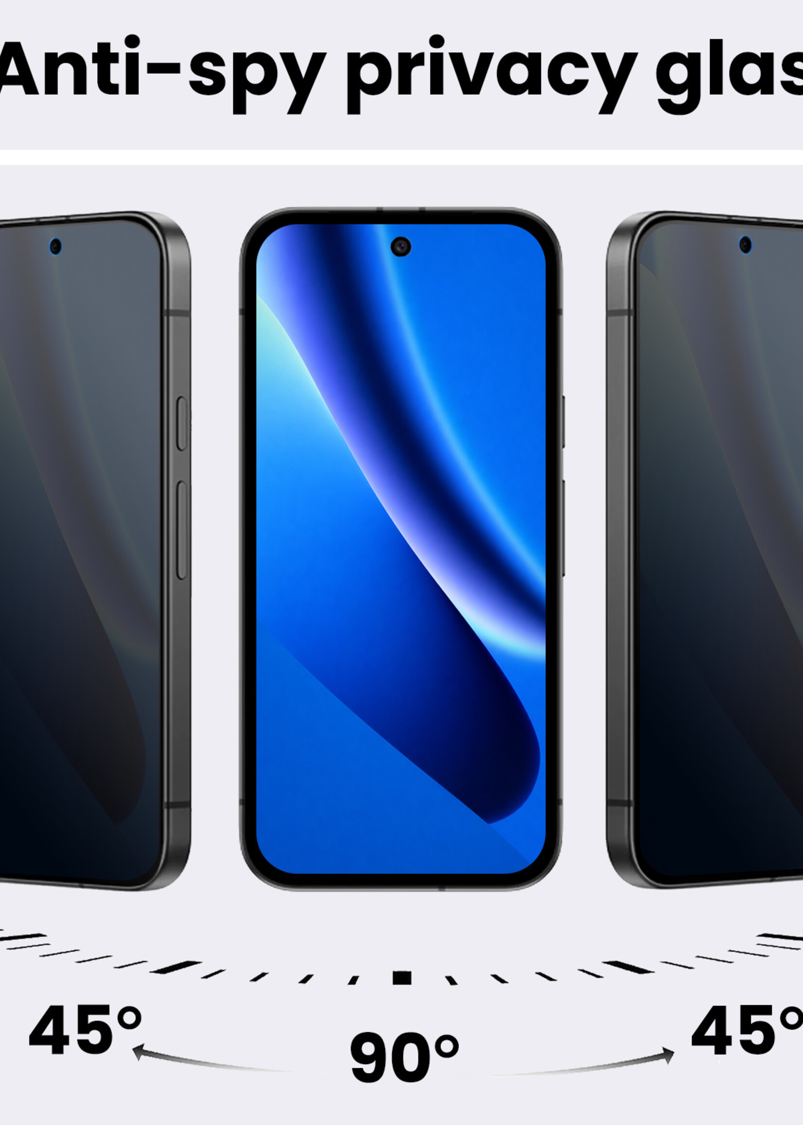 BTH BTH Google Pixel 10a Screenprotector Glas Privacy - 2 PACK