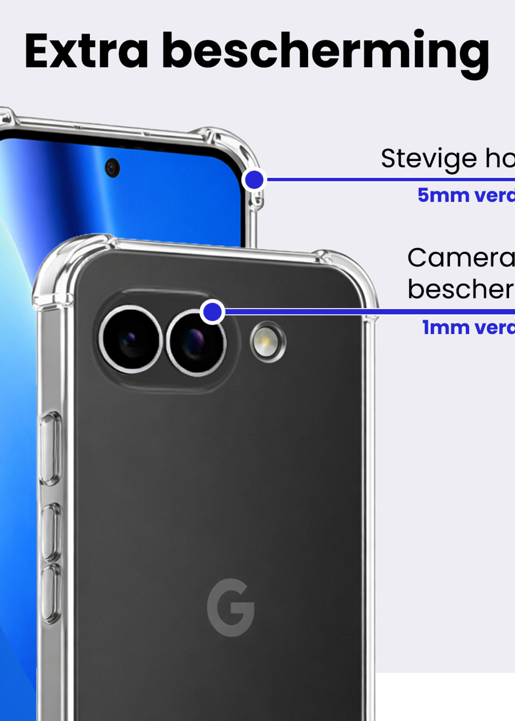 BTH BTH Google Pixel 10a Hoesje Shockproof Met Screenprotector