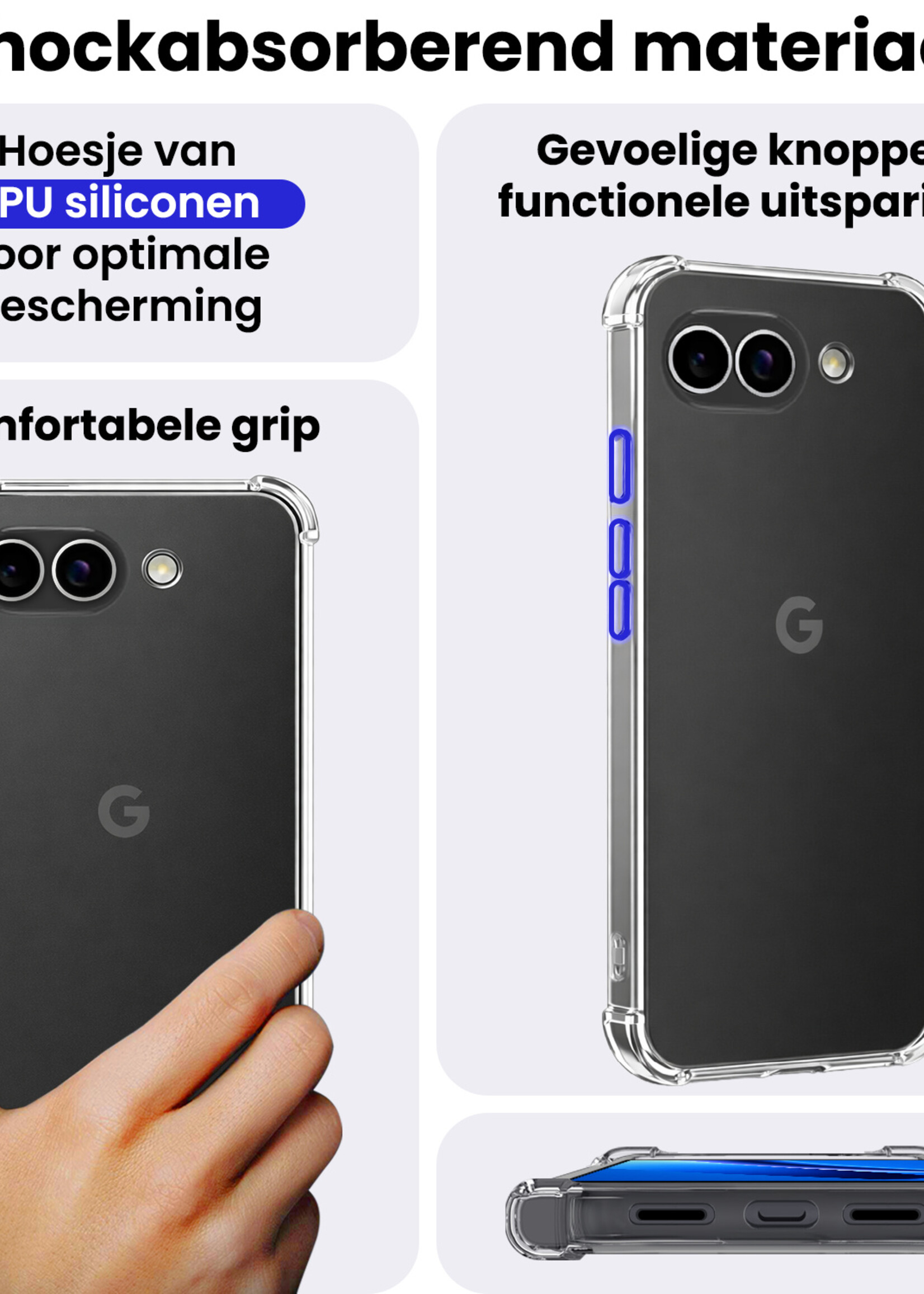 BTH BTH Google Pixel 10a Hoesje Shockproof Met Screenprotector