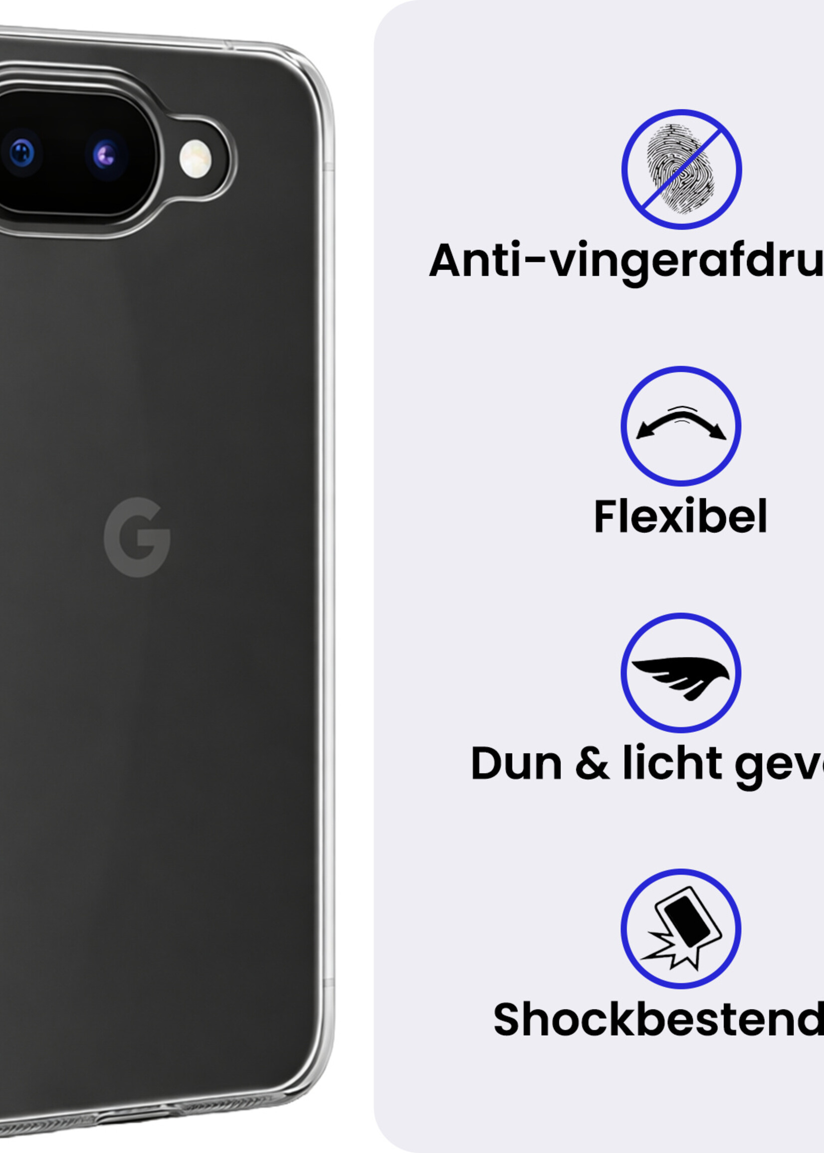 BTH BTH Google Pixel 10a Hoesje Siliconen - Transparant