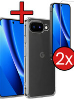BTH BTH Google Pixel 10a Hoesje Siliconen Met 2x Screenprotector - Transparant