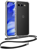 BTH BTH Google Pixel 9a Hoesje Transparant Shockproof Met Zwart Koord
