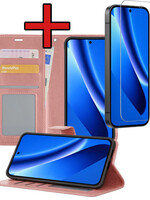 BTH BTH Google Pixel 10a Hoesje Bookcase Met Screenprotector - Rose Goud