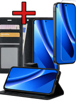 BTH BTH Google Pixel 10a Hoesje Bookcase Met Screenprotector - Zwart