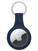 BTH BTH AirTag 2 Hoesje Leer - Donkerblauw
