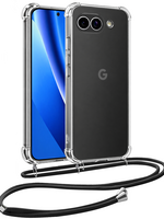 BTH BTH Google Pixel 10a Hoesje Transparant Shockproof Met Zwart Koord