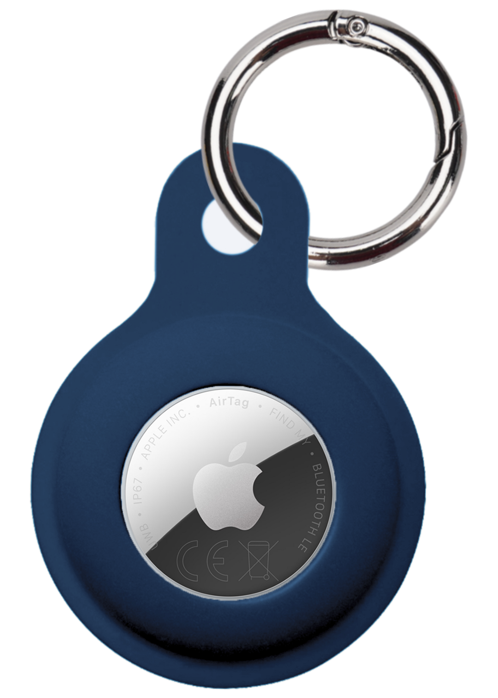 BTH BTH AirTag 2 Hoesje Siliconen - Donkerblauw - 2 PACK