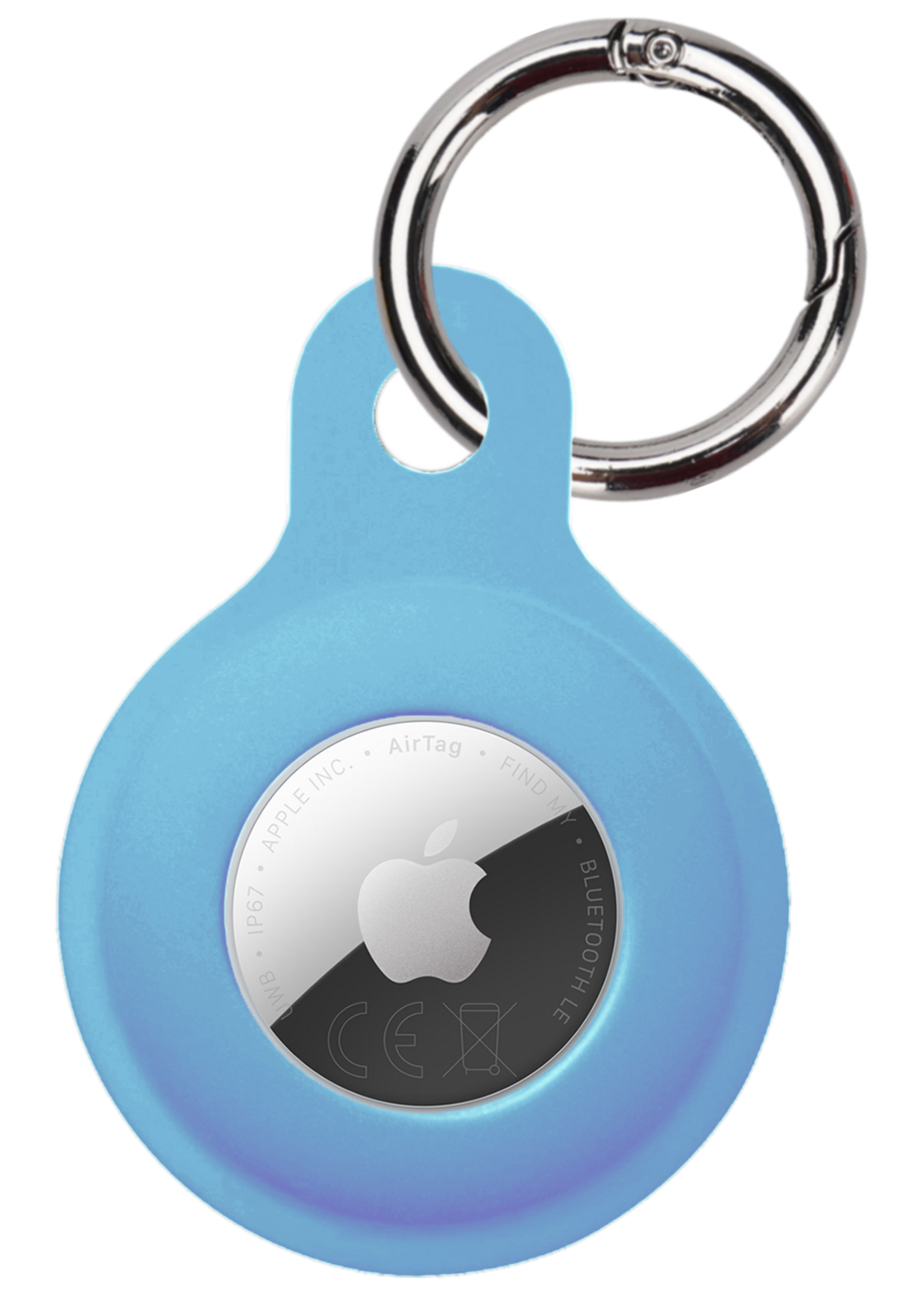 BTH BTH AirTag 2 Hoesje Siliconen - Lichtblauw