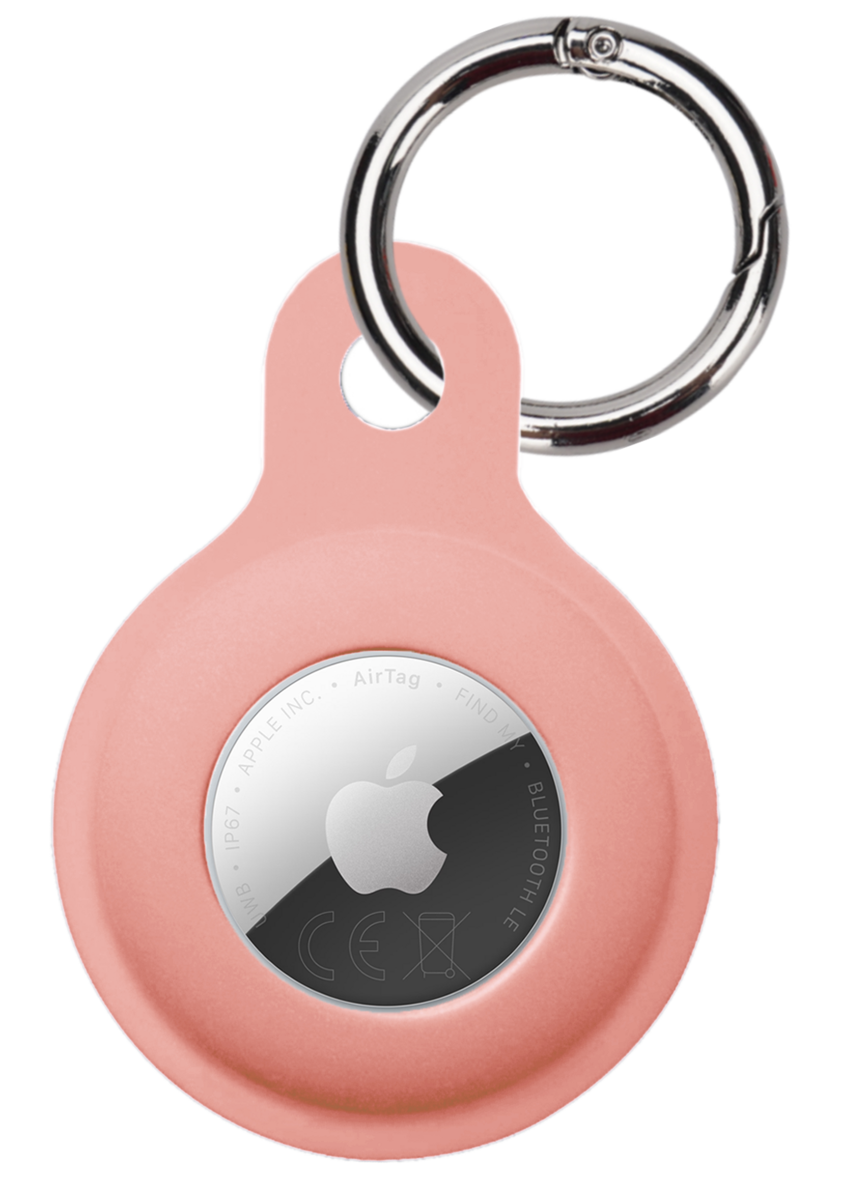 BTH BTH AirTag 2 Hoesje Siliconen - Lichtroze