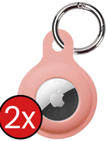 BTH BTH AirTag 2 Hoesje Siliconen - Lichtroze - 2 PACK