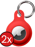 BTH BTH AirTag 2 Hoesje Siliconen - Rood - 2 PACK